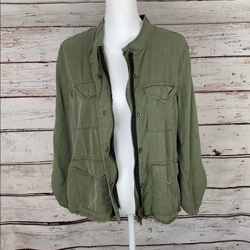Sanctuary Green Military Light Utility Jacket M